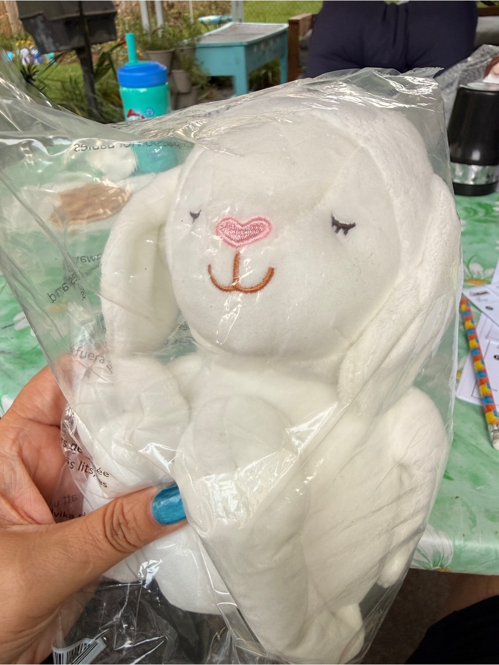 White Plush Lamb Stuffed Animal Toy - Soft Cuddly Comfort
